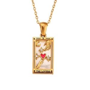 18K GOLD PLATED “THE LOVERS” PENDANT NECKLACE